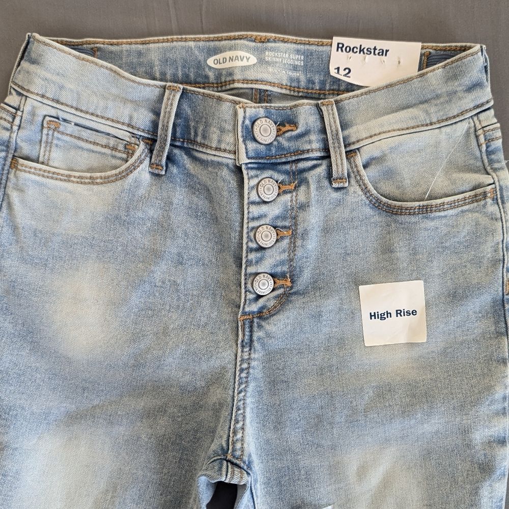 Girls Old Navy Rockstar Jeans Light Wash NWT - Picture 2 of 6
